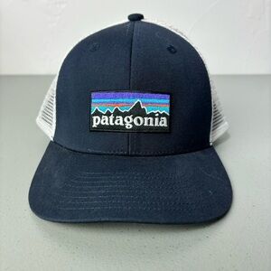 Patagonia Baseball Hat Cap Adjustable Snap Back Unisex Adult Navy White